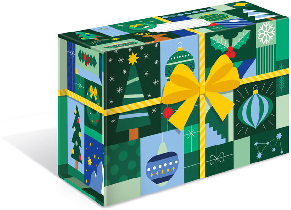 colis de l'abonnement avec emballage cadeau.